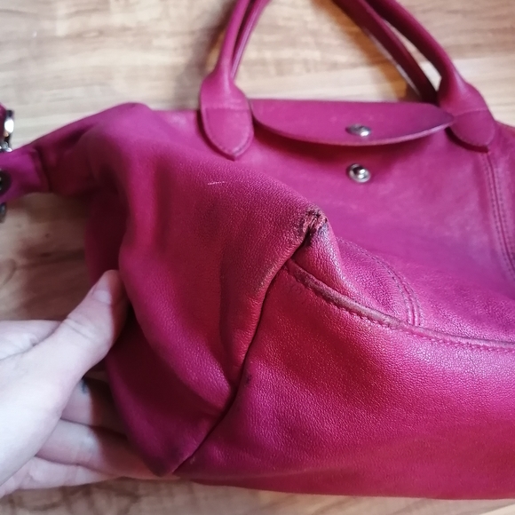 ** SOLD ** ๐ LONGCHAMP Le Pliage Cuir in Pink, size Small - Picture 4 of 13